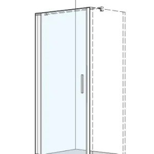 Vente Flash Porte battante Koralle S400 Plus Noir mat Verre clair Duschguard
